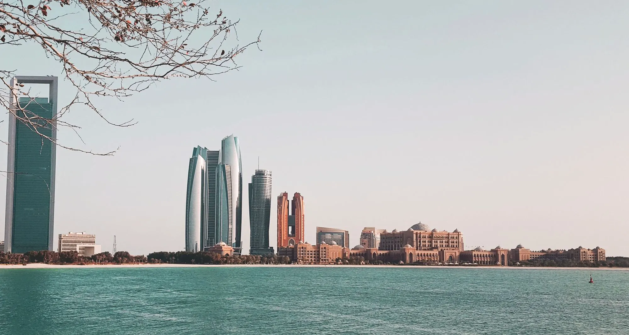 Etihad Towers and Abu Dhabi waterfront architecture